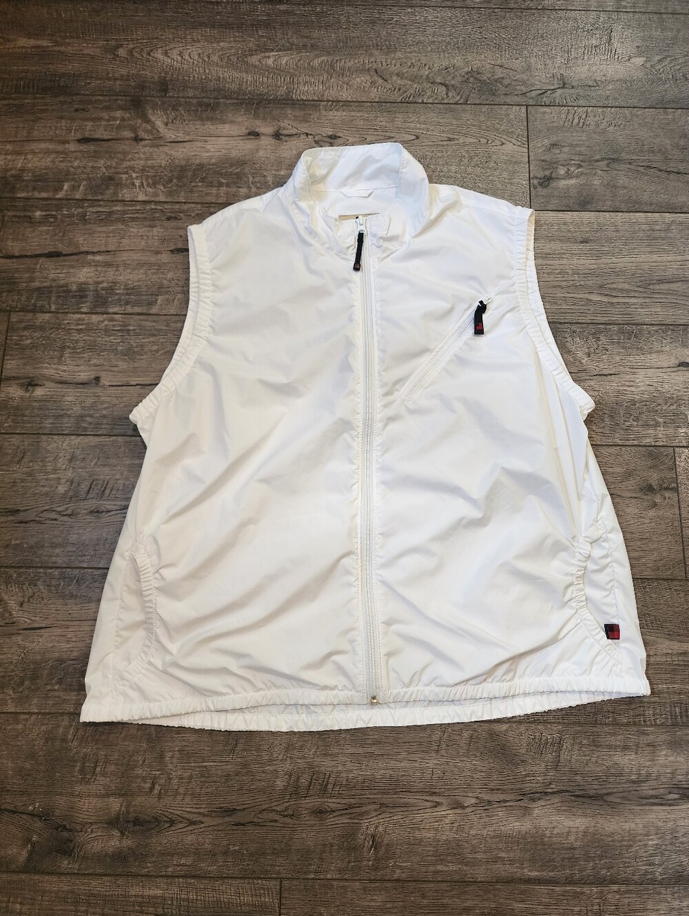 Woolrich Womens Vest Size XL White Windbreaker Lightweight Pockets Outdoor